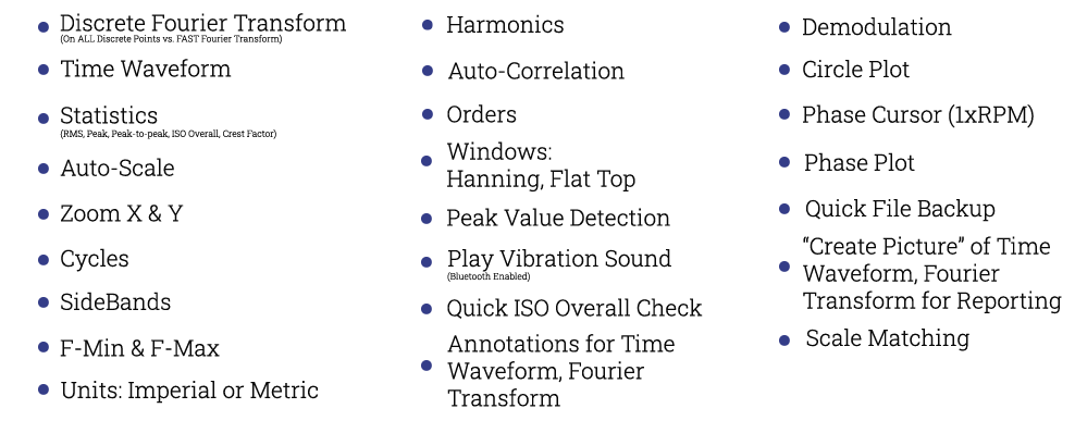 vibration software, phase analyzer, vibration analysis